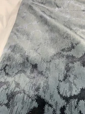 Velvet Poly Woven Silver/Navy Abstract Fabric (2 yards)