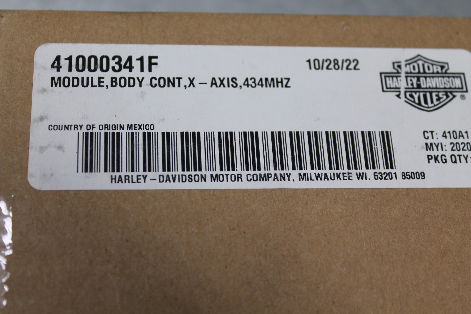 Harley Davidson X Axis 434 MHZ Body Control Module 41000341 F 41000341F harley-davidson-x-axis-434-mhz-body-control-module-41000341-f-41000341f