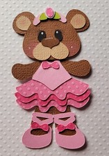 Little Ballerina Bear. Scrapbook, Card making Paper Piecing