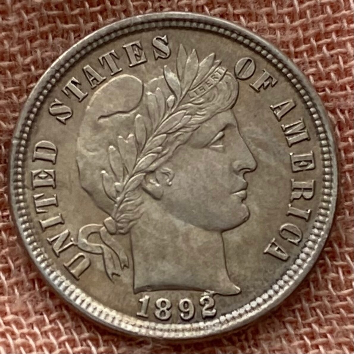 1892 Barber Dime (1892-1916) .900 Silver Error Cud on 2 + Die Breaks ...
