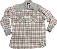 Vintage Wrangler Brushpopper  Shirt Plaid PearlSnap Western/Cowboy Men&rsquo;s XLT