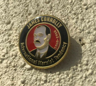 2 x James Connolly 30mm Emaille Pin Anstecker Irish Revolutionary Marxist 1868-1916