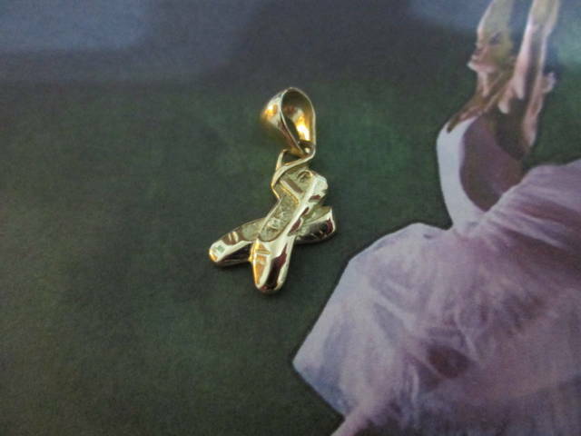 Zapatos de punta de ballet colgante de Plata 925- artesanía
