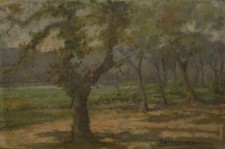 ✅ ANTICO DIPINTO AD OLIO FIRMATO TULLIO GIOVENZANI DEL 900 PAESAGGIO RURALE -998