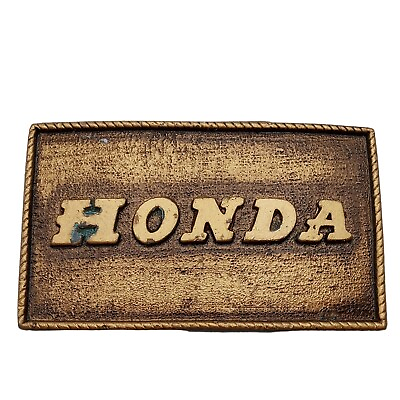 #ad Honda Belt Buckle Vintage Automotive Motorcycle 3 4 wheeler Auto Car ATV $31.99