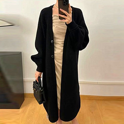 French Style Women Sweater Jacket Winter Loose Plus Size Thick Knitted Cardigan  - Bild 23 von 29