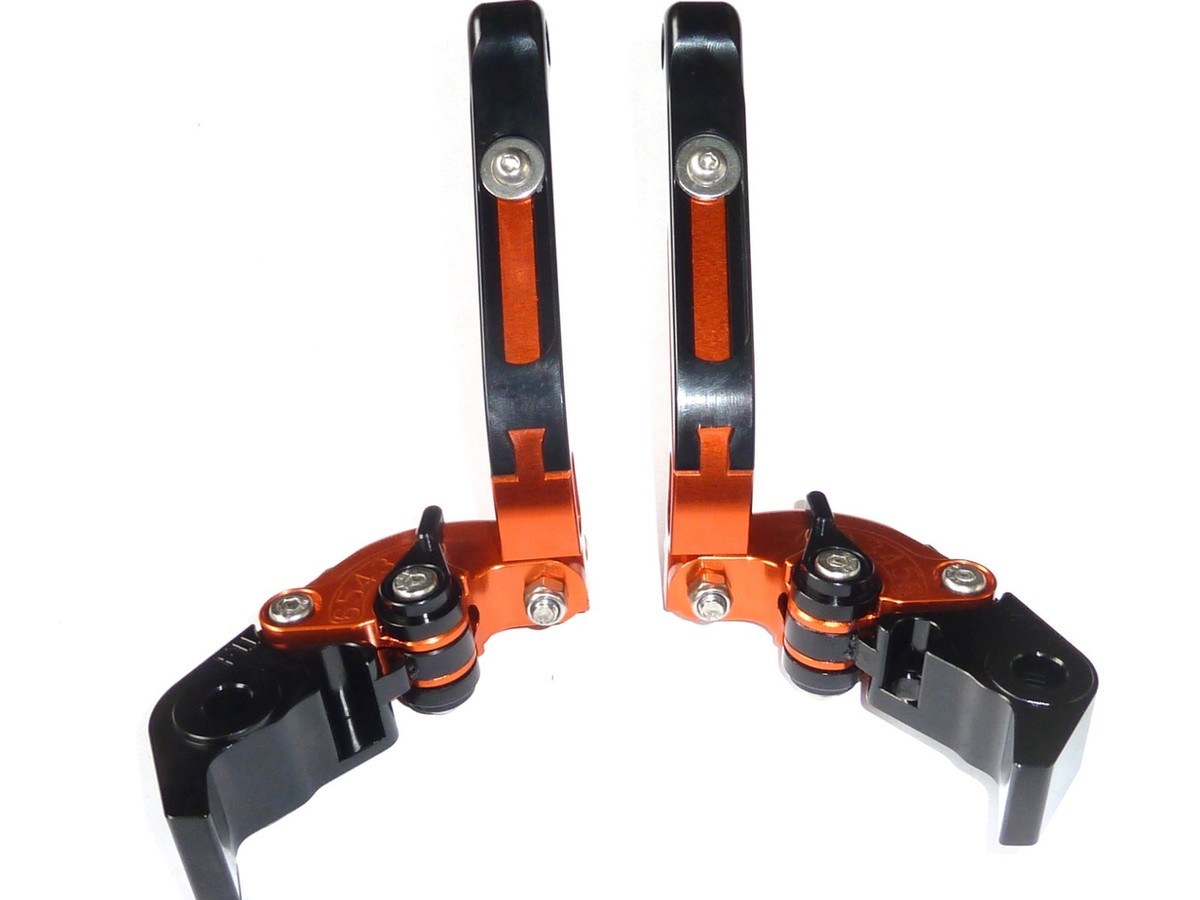 KTM RC8 RC8R 2009-2016 BRAKE & CLUTCH ORANGE FOLDING LEVERS RACE