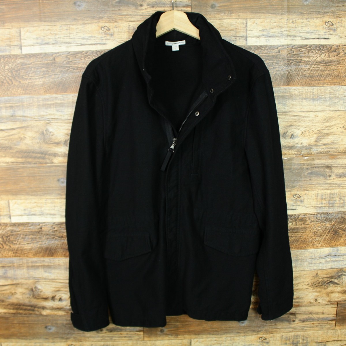 JAMES PERSE - 【JAMES PERSE】ブルゾン　MA-1 ジャケット　ブラック　サイズ0 James Perse Jacket coat Size 0 Mens Full Zip MQC2857 Full