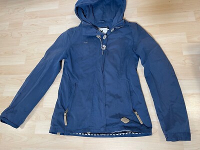 Ragwear Damen Jacke Lynx Blau S Kapuze Leicht Übergang Parka Taschen Top Zipper