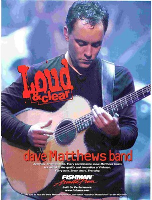 PPOT9  PICTURE/ADVERT 11X8 DAVE MATHEWS - ACOUSTIC POWER