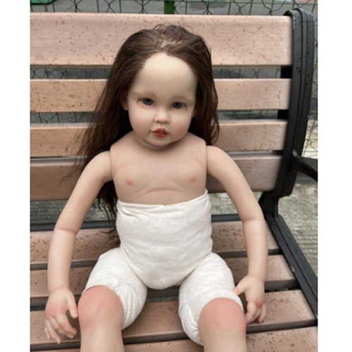 Handmade Cute 30in Reborn Baby Hand-Rooted Hair Painted Kit DIY Part - Picture 2 of 4