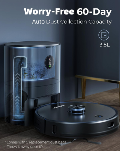 Robot Vacuum and Mop Combo, 3 in 1 Robotic Vacuum with 3.5L Self Emptying Statio - Picture 3 of 9