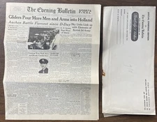 BEYOND RARE 1944 WWII The Evening Bulletin &Envelope Strawbridge & Clothier AUC4