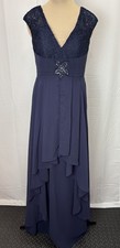 Sexy Deep V Neck Prom Evening Birthday Party Dress Size 12 Evening Gown