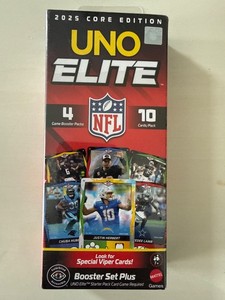 2025 UNO Elite NFL Core Edition Football Booster Set Plus Brand New Sealed