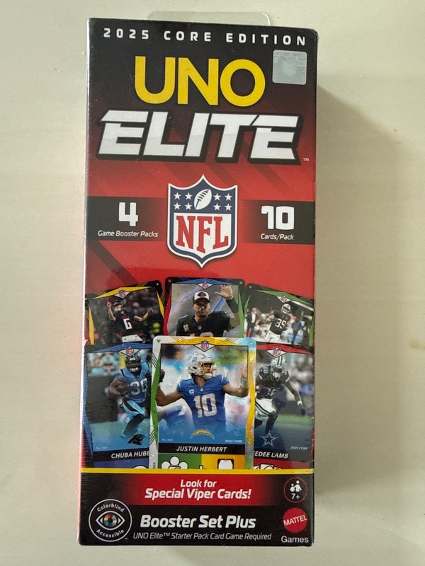 2025 UNO Elite NFL Core Edition Football Booster Set Plus Brand New Sealed