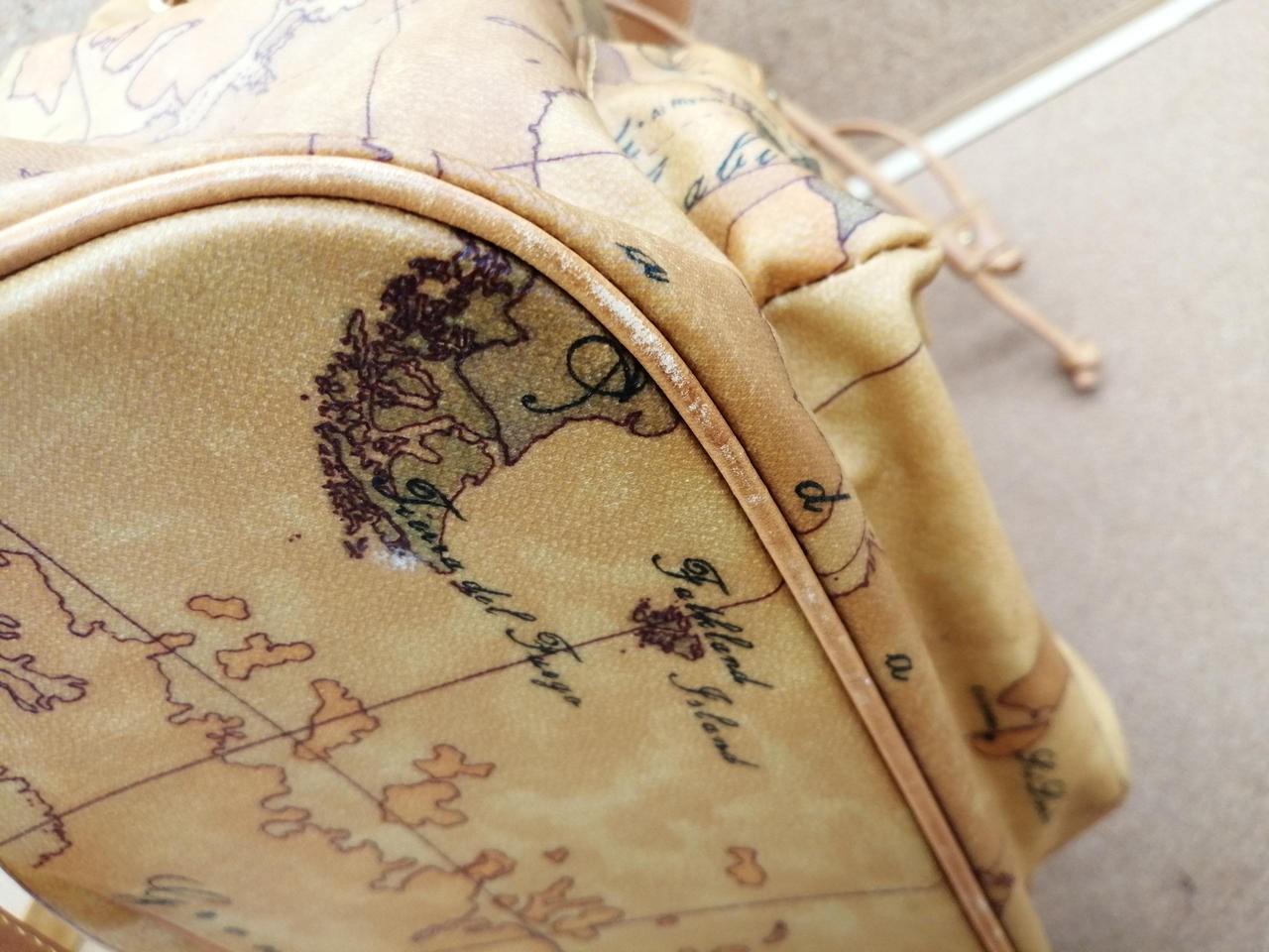 Backpack Model Map Pattern Color Camel PRIMA CLAS… - image 14