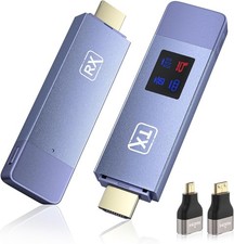 Wireless HDMI Transmitter and Receiver, Plug and Play Portable 2.4G/5G Wireless