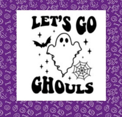 LETS GO GHULE, SILHOUETTE VINYL AUFKLEBER, MAGIE, HEXE, GEIST HALLOWEEN 8''