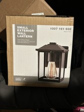 1-Light 7 In. Black Hardwired Classic Outdoor Wall Light Lantern Sconce