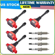 4x High Energy Ignition Coil & Iridium Spark Plug for Nissan Altima Sentra UF549