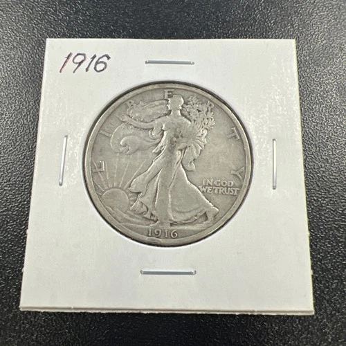 1916 U.S. Liberty Walking Half Dollar 50c - Scarce / Low Mintage -No Reserve!
