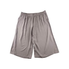 Eileen Fisher Silk Culottes Pants Wide Leg Elastic Waist Size 2X Gray