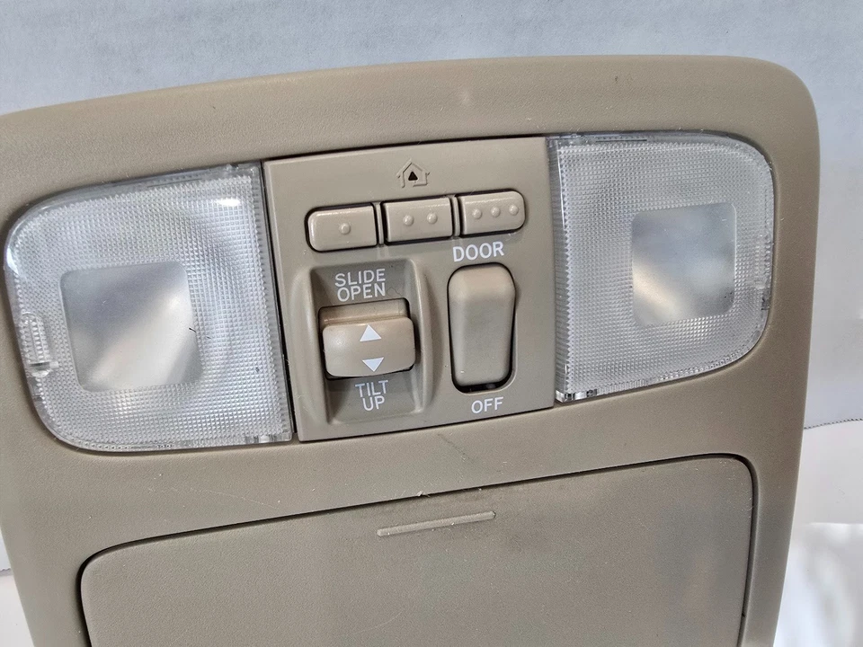 Toyota Highlander 2004-2007 consola superior cúpula luces mapa beige tostado OEM A096 Foto 2 de 4
