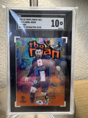 2022-23 Topps Finest UEFA Club Competitions - The Man Lionel Messi #FTM-9 Orange
