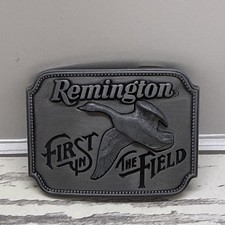 Remington First in The Field Canada Goose Vintage 1980 Belt Buckle by Sid Bell