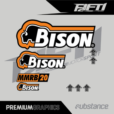 Bison MMRB 20 Repro Aufkleber Grafik Sticker Kit Wrap Anlagenmaschinen