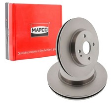 2x MAPCO BREMSSCHEIBEN 258mm BELÜFTET VORNE passend für MAZDA 2 | 25243