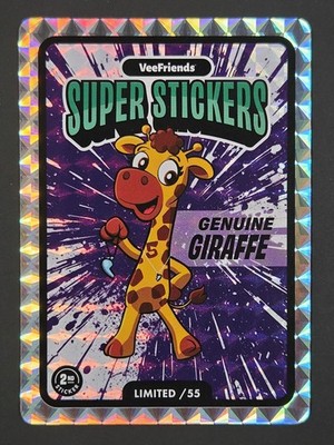 VeeFriends Super Stickers Manga Genuine Giraffe Purple Splash /55