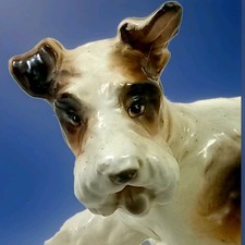 Norcrest DOG FIGURINE TERRIER VTG 4" x 6" Great Condition!! Playful Pose