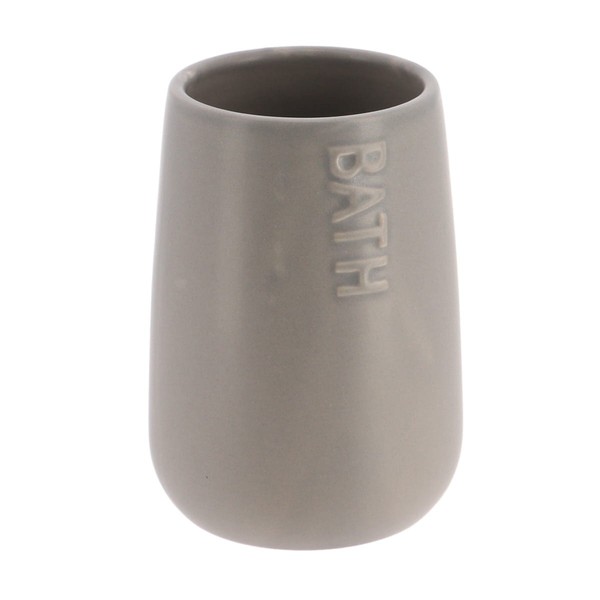 Zahnputzbecher ZahnbüRstenhalter Grau Dolomit 7X7X12 Cm Becher Badbecher Deko-image