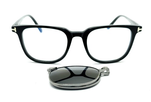 Occhiali da vista TOM FORD TF5916-B 001 neri con clip originali taglia 50 nuovi - Foto 5 di 5