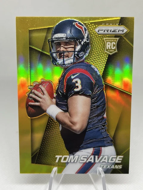 2014 Panini Prizm Gold /10 Tom Savage Rookie Card #260 Texans