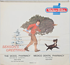 VTG 1989 Valu•Rite Calendar MODESTO, CA The Model Pharmacy Medico Dental COUPONS