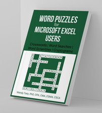 Word Puzzles for Microsoft Excel Users book - just published. Great gift