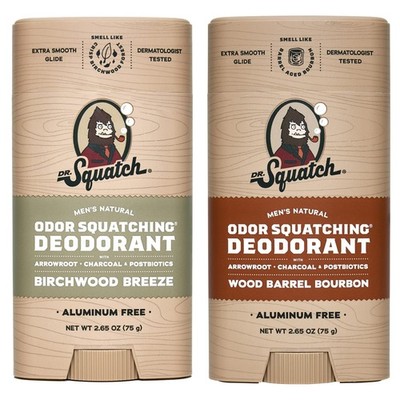 Dr. Squatch Natural Men s Deodorant - Aluminium 71g (2er Pack), WBB, BWB 