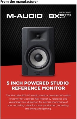 M-Audio BX5 D3 Active Powered Studio Monitors 2-Way Speakers