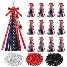 12 Pcs Cheer Keychains Cheerleader Gifts for Team Personalized DIY Red, Black