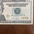Fancy Serials Numbers Trinary Lucky 🍀 7s $20 2017 NE(21777777)B 🍀 🍀 🍀 — photo 2
