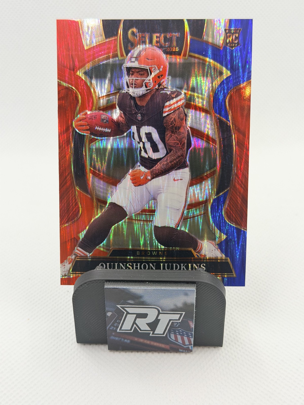 2025 Panini Select - Concourse Quinshon Judkins #55 Red & Blue Shock Prizm (RC)