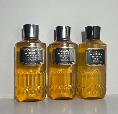 Bath & Body Works WHISKEY RESERVE for Men 3-in-1 Hair, Face & Wash (Set of 3)