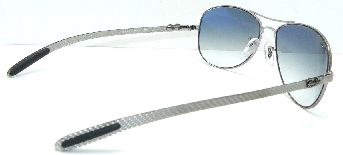 Ray Ban SONNENBRILLE GRAU BLAU 8301 56 CARBON COCKPIT PILOT 8403 TECH 3362 ETUI