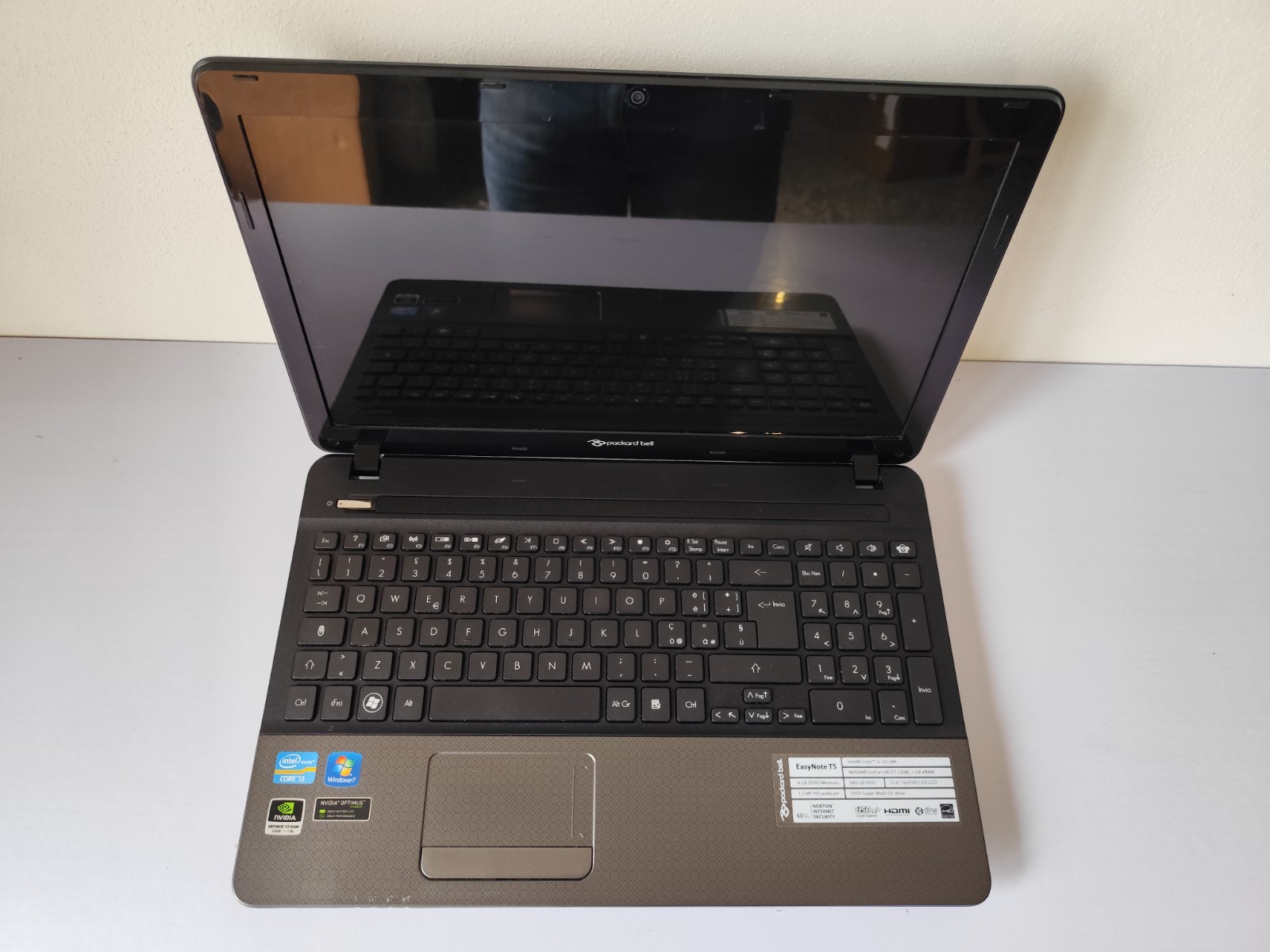 NOTEBOOK PACKARD BELL EASYNOTE INTEL CORE I3-2310M 8GB RAM 500GB HD WIFI WEBCAM