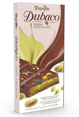 Beyoglu 200g Dubaco Pistachio Kataifi Milk Chocolate Bar   Luxury Dubai Choco...