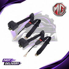 For All Mg Mgb Gt Front Seat Belts 2pcs 3 Point Quick Install Durable Black