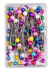 100pcs 3.6mm Round Pearl Head Straight Sewing Pins  Durable  Fabric Sewing